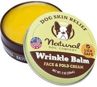 Natural Dog Company - Wrinkle Balm | Cleans and Soothes Dog Wrinkles and Skin Folds, Perfect for Bulldogs, All Natural, Organic Ingredients 0.15oz Travel Stick (2oz - Tin)