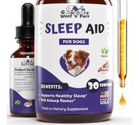 Natural Dog Sleep Aid - Sleep Aid for Dogs - Dog Melatonin - Promotes Deep, Restful Sleep in Dogs - Melatonin for Dogs - Dog Calming - Calming for Dogs - Dog Anxiety Relief - 1 fl oz