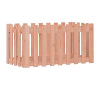 vidaXL Natural Fence Design Solid Douglas Wood Raised Garden Bed 100 x 50 x 50cm - Size: 50 x 100 x 50cm - Brown - Wilko