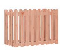 (natural douglas, 100 x 50 x 70 cm) vidaXL Garden Raised Bed with Fence Design Outdoor Planter Solid Wood Pine