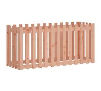vidaXL Garden Raised Bed w/ Fence Design 150x50x70cm, Brown