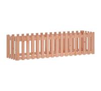 (natural douglas, 200 x 50 x 50 cm) vidaXL Garden Raised Bed with Fence Design Outdoor Planter Solid Wood Pine