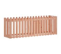 (natural douglas, 200 x 50 x 70 cm) vidaXL Garden Raised Bed with Fence Design Outdoor Planter Solid Wood Pine