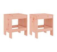 (natural douglas, 40 x 36 x 45 cm) vidaXL Garden Stools Outdoor Bar Stool Wooden Chair 2 pcs Solid Wood Pine