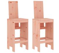 (natural douglas, 40 x 42 x 120 cm) vidaXL Bar Stools Garden Stool Wooden Outdoor Chair 2 pcs Solid Wood Pine