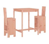 vidaXL 3 Piece Garden Bar Set Solid Wood Douglas, Brown