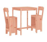 (natural douglas) vidaXL Garden Bar Set Outdoor Bar Table Set Bar Stool 3 Piece Solid Wood Pine