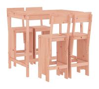 Garden Bar Set Outdoor Bar Table Set Bar Stool 5 Piece Solid Wood Pine vidaXL