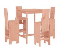 Garden Bar Set Outdoor Bar Table Set Bar Stool 5 Piece Solid Wood Pine vidaXL