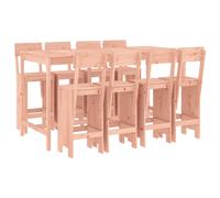 Garden Bar Set Outdoor Bar Table Set Bar Stool 9 Piece Solid Wood Pine vidaXL