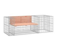 (natural douglas) vidaXL Garden Bench Patio Park Bench with Gabion Basket Impregnated Wood Pine
