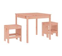 (natural douglas) vidaXL Garden Bistro Set Outdoor Table and Chair Set 3 Piece Solid Wood Pine