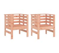 (natural douglas) vidaXL Garden Chairs Outdoor Chair Seat Patio Armchair 2 pcs Solid Wood Pine