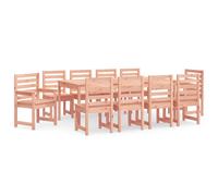 (natural douglas) vidaXL Garden Dining Set Outdoor Table and Chair 11 Piece Solid Wood Pine