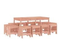 (natural douglas) vidaXL Garden Dining Set Outdoor Table and Chair 13 Piece Solid Wood Pine