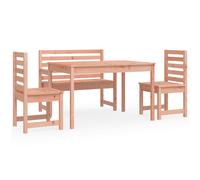 (natural douglas) vidaXL Garden Dining Set Outdoor Table and Chair Set 4 Piece Solid Wood Pine