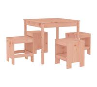 (natural douglas) vidaXL Garden Dining Set Outdoor Table and Chair Set 5 Piece Solid Wood Pine