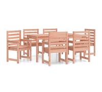 vidaXL 7 Piece Garden Dining Set Solid Wood Douglas