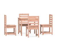 (natural douglas) vidaXL Garden Dining Set Patio Table and Chair Wooden 5 Piece Solid Wood Pine