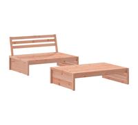 (natural douglas) vidaXL Garden Lounge Set Outdoor Modular Sofa Set 2 Piece Solid Wood Pine