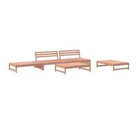 (natural douglas) vidaXL Garden Lounge Set Outdoor Modular Sofa Set 5 Piece Solid Wood Pine