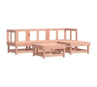 (natural douglas) vidaXL Garden Lounge Set Outdoor Modular Sofa Set 5 Piece Solid Wood Pine