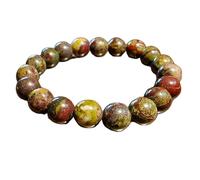 natural dragon blood jasper gemstone 8mm|round shape smooth cut stone |7 inch|multicolor color stone |energy stretch bracelet | healing wristband | handmade jewelry | LK_WOSB_00215LK_WOSB_00215