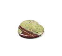 Natural Dragon Blood Stone - Polished Crystal with Energy Properties, Heart Polished Stone, Worry Heart Stone 4 x 4 x 0.7 CM (Dragon Blood)