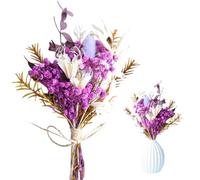 Natural Dried Flowers Bouquet Wedding Dried Flowers Table Decorations, Spring Summer Autumn Winter Home Decoration ,Each Bouquet of 12 Stems of 6 Different Dried Flowers Approx 20cm (Style 3)