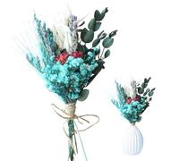 Natural Dried Flowers Bouquet Wedding Dried Flowers Table Decorations, Spring Summer Autumn Winter Home Decoration ,Each Bouquet of 12 Stems of 6 Different Dried Flowers Approx 20cm (Style 4)