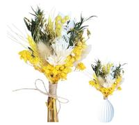 Natural Dried Flowers Bouquet Wedding Dried Flowers Table Decorations, Spring Summer Autumn Winter Home Decoration ,Each Bouquet of 12 Stems of 6 Different Dried Flowers Approx 20cm (Style 1)
