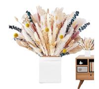 Natural Dried Flowers - Natural Flower Set Dried Rustic Flower Arrangement as Table Decoration for Bedroom, Living Room and Wedding with Natural Interior Design