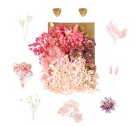 Natural Dried Flowers, Pressed Dried Flowers Crafts for DIY Arts Resin Scrapbooking Jewelry Making Card Candle Floral Decorations Gift（Pink）
