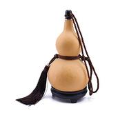 Natural Dried Gourd Water Bottle with Lid Hollow Calabash Chinese Pumpkin for Drinks Holder Ornament Décor
