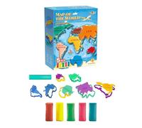 Natural Dry Modeling Clay - Fun Play-Doo Clay Set, Creative Color Clay Projects | Clay Toys Space Planets World Map Dinosaur Stones Small Box Perfect for Kids Birthday or Imaginative Play
