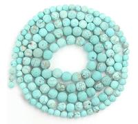 Natural Dull Polish Matte Pink Zebra Jaspers Stone 4/6/8/10mm Round Loose Beads for Jewelry Making DIY Bracelet Necklace 15 Inch-Matte turquoise-10mm Approx 34-36pcs