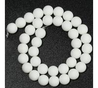 Natural Dull Polish Matte Pink Zebra Jaspers Stone 4/6/8/10mm Round Loose Beads for Jewelry Making DIY Bracelet Necklace 15 Inch-Matte White Stone-10mm Approx 34-36pcs