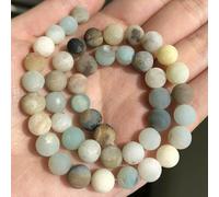 Natural Dull Polish Matte Pink Zebra Jaspers Stone 4/6/8/10mm Round Loose Beads for Jewelry Making DIY Bracelet Necklace 15 Inch-Colorful Amazonite-10mm Approx 34-36pcs