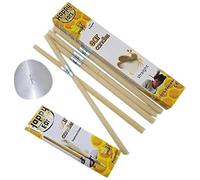 Natural Ear Candles,Happy Ear Candles Beeswax Candling Smoke Free Natural Cones Candle Waxing with Protective Disk for Ear 2 Pcs (1 Pair)
