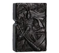 Natural Ebony Black Wood Carved Lighter Shell Box For Zippo Module (Monkey King)