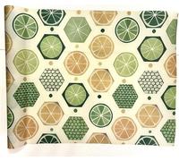 Natural Ecofriendly Reusable Beeswax Food Wraps Organic Wrapper for Sandwich Cheese Fruit Bread Snacks Vegitables Sustainable Zero Waste Plastic-Free Washable Bio Degradable (Citrus)