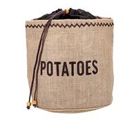 Natural Elements Hessian Potato Storing Bag with Blackout Lining,24 x 24cm | Made from Natuaral Hessian, Rustic Hessian Sack, Easy Access Drawstring, Ideal Bag for Food Storage