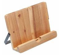 Natural Elements Recipe Book Holder/Tablet Stand, Acacia Wood, Brown, 24 x 18.5 x 6.5cm