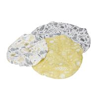Natural Elements Set of 3 Organic Cotton Stretchy Lids for Bowls - Multicolour - Cotton - Bowls