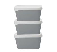 Natural Elements Stackable Food Container Set Durable in Grey Natural Elements Grey