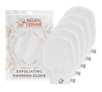 Natural Elephant 5 x White Pearlescent Exfoliating Hammam Gloves