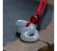 Natural Emerald Chinese Zodiac Pendant Necklace Jewellery Fashion Ccessories Hand-Carved Man Woman (Gem Color : Snake)