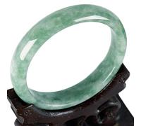 Natural Emerald Jade Bangle Women Handmade Carved Gemstone Bracelets & Bangles Party Fine Jewelry (Gem Color : 58-59mm)