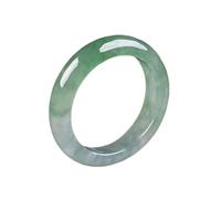 Natural Emerald Jade Ring Men Women Fine Jewelry Genuine Burma Jadeite Rings Myanmar Certified Jade Stone Ring Male Gifts(17mm)