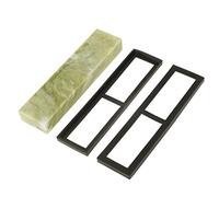 Natural Emerald Sharpening Stone 10000 Grit Fine Whetstone, Super Fine Grindstone with Dual Non - Slip Draining Bases for Chef Scissors and Cutting Tools